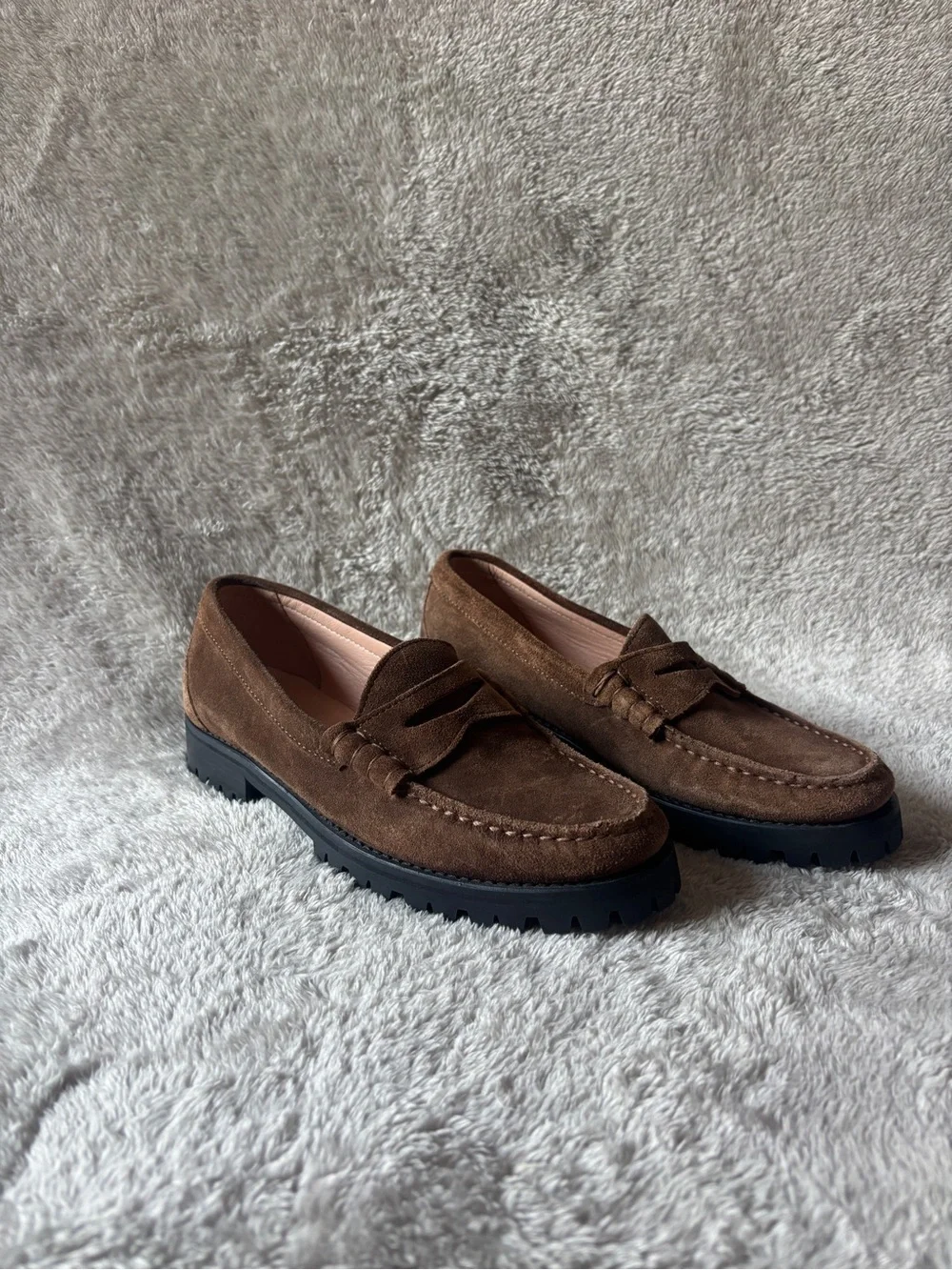 J. Crew Winona Lug Suede Leather Penny Loafers Women’s Size 7